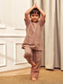 Boy's Rose Pink Solid Cotton Yoga Kurta Set With Trouser